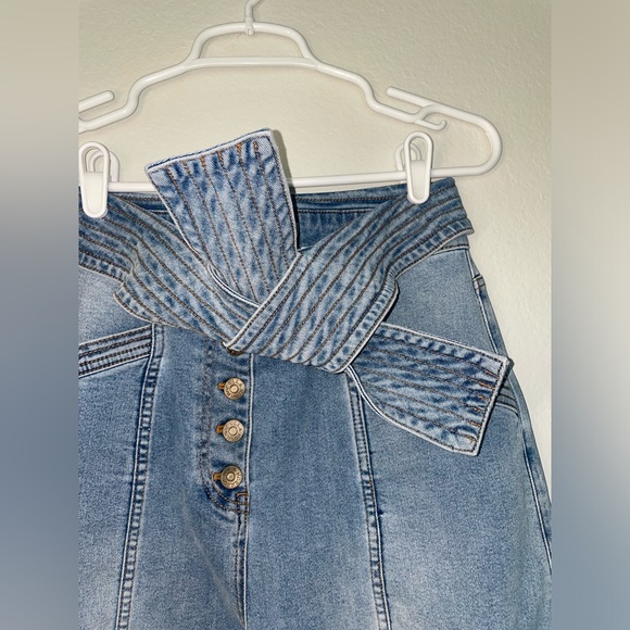 Ulla Johnson Otto High Waisted Straight Leg Tie Waist Designer Denim Jeans NWOT - Picture 9 of 12